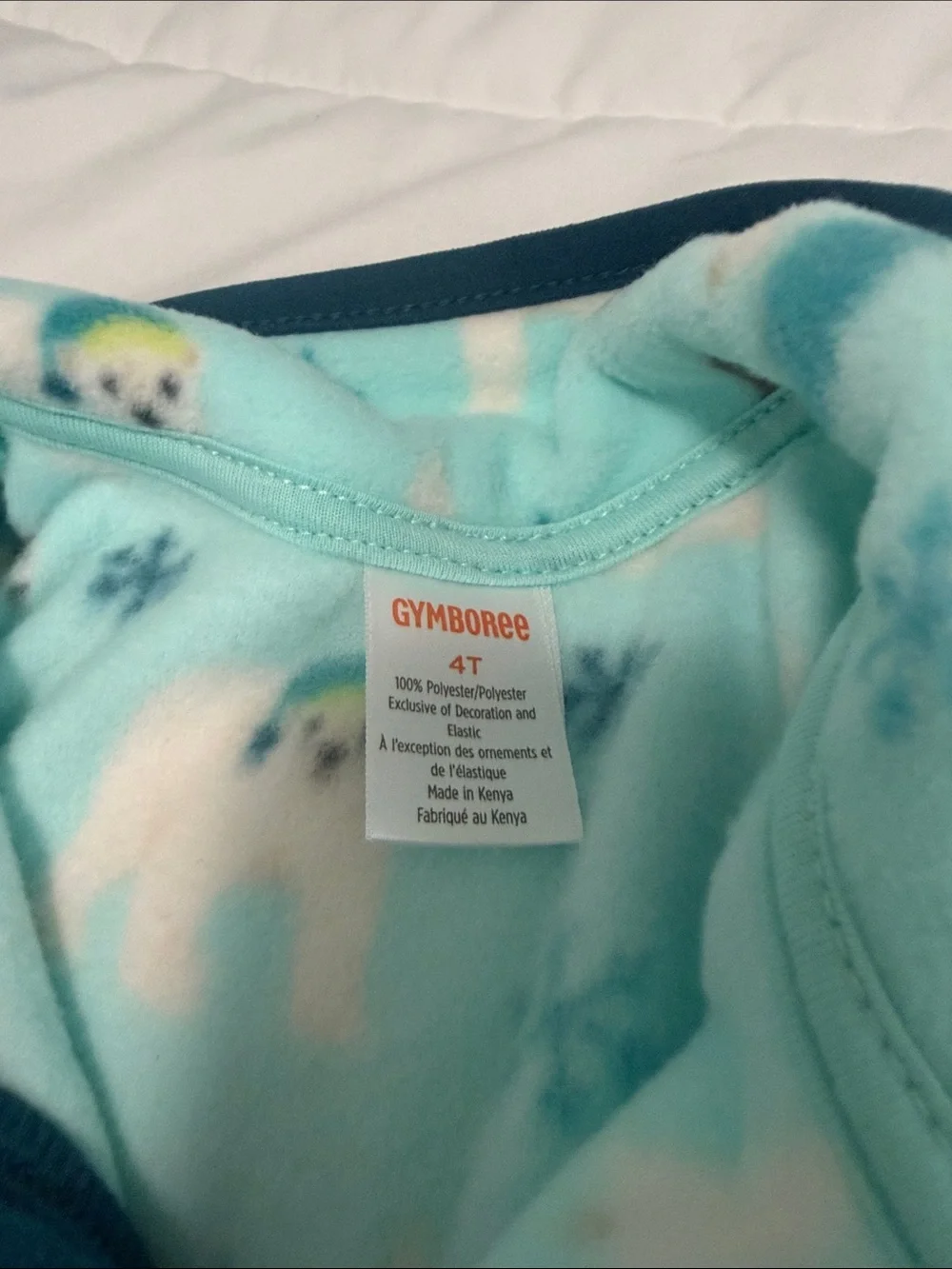 Gymboree Aqua Polar Bear Fleece Pullover